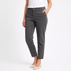 Lila Ryan Gray Stretch Chino Ankle Pants Womens 6